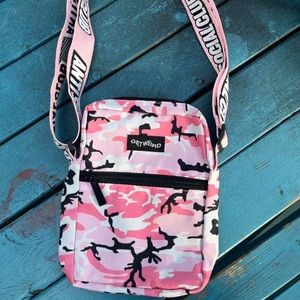 ANTI SOCIAL SOCIAL CLUB GET WEIRD SHOULD BAG PINK CAMO